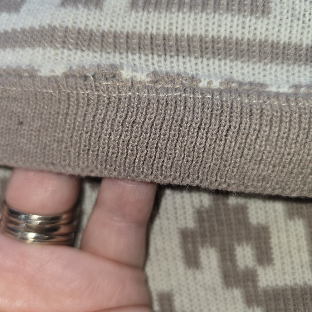 IFI Knits Vintage 80s Sweater M Geometric Nordic Fair Isle Earth Tone Knitwear - Picture 8 of 11